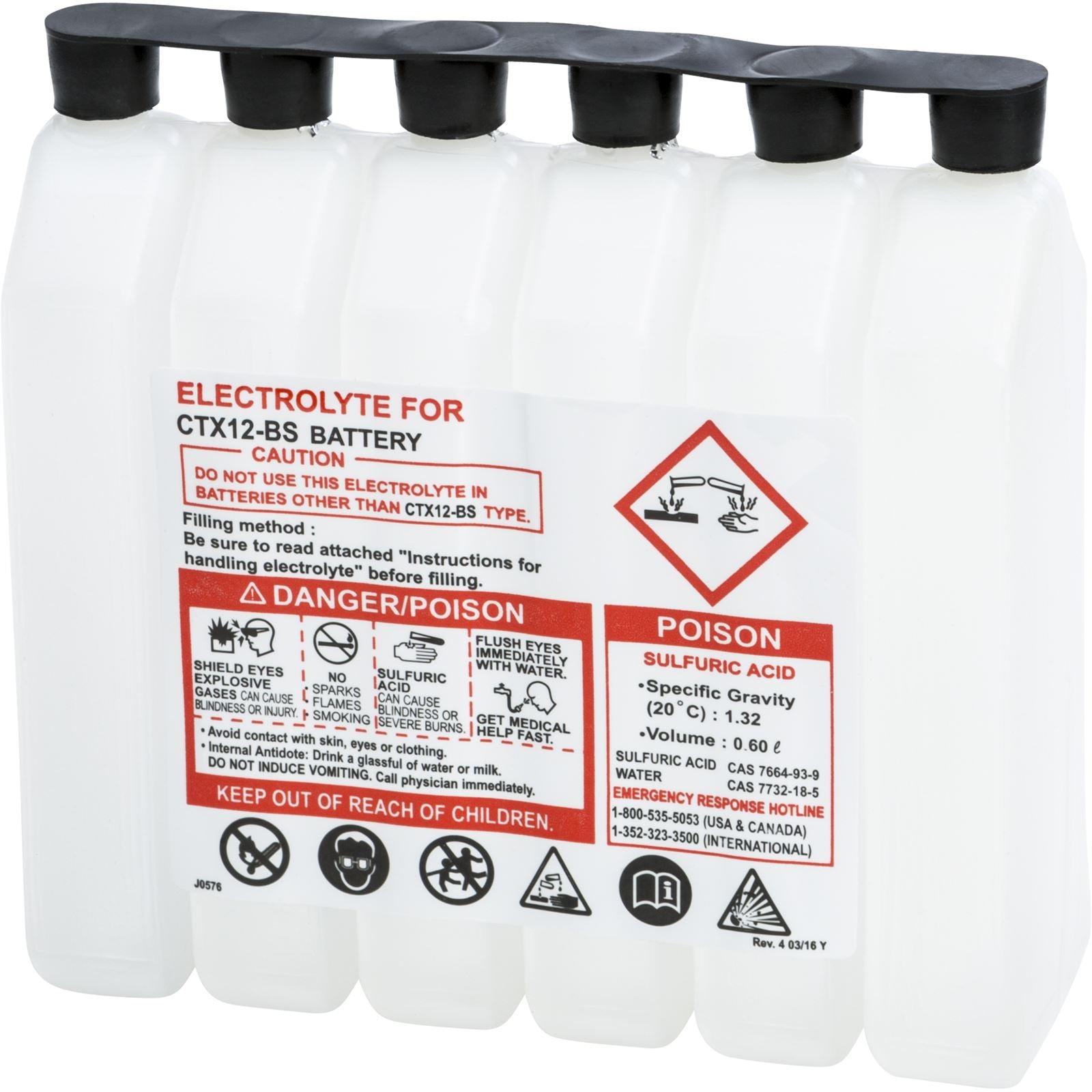 Fire Power Sealed Battery Electrolyte Pack 600CC 600CC CTX_195545