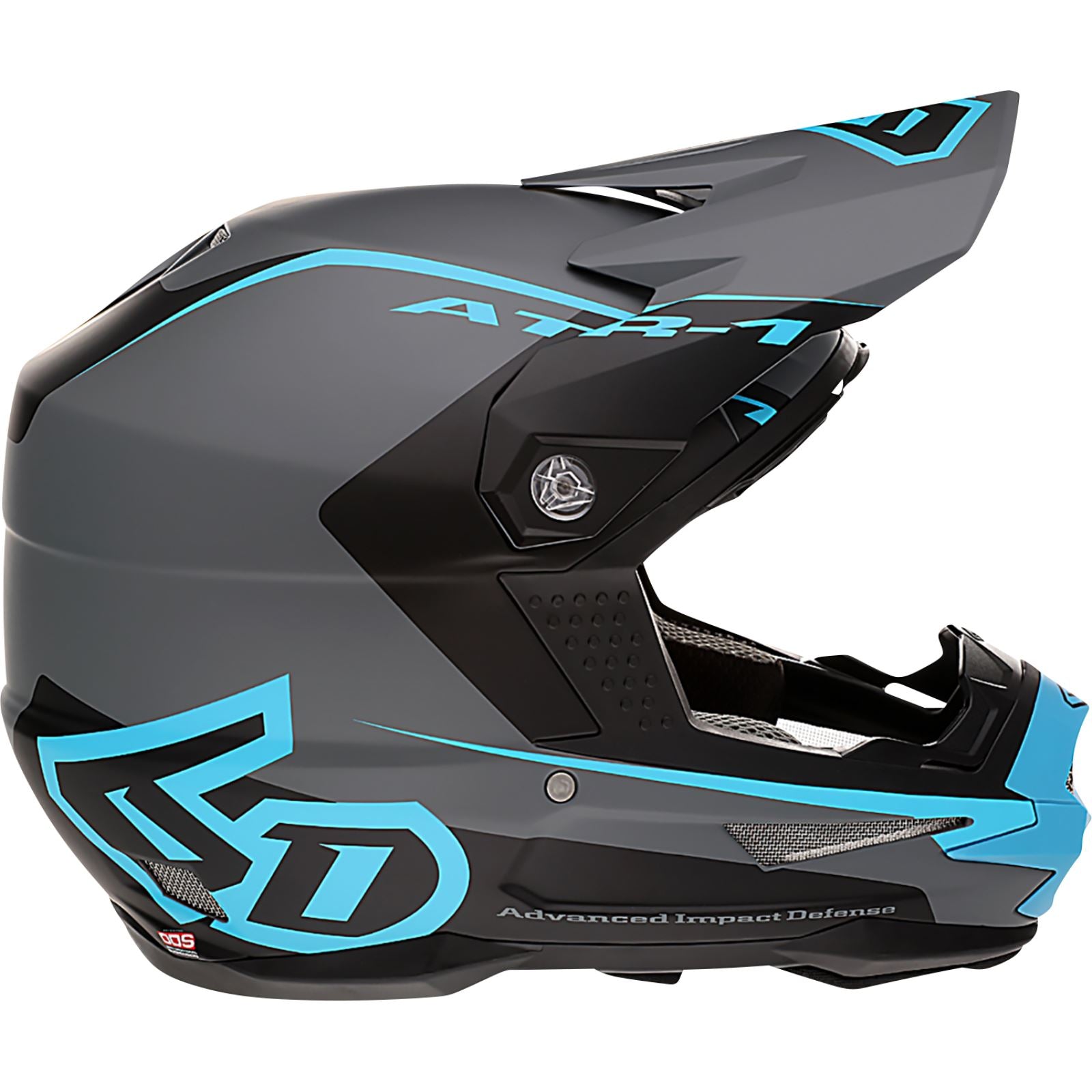 6D Helmets ATR-1 Helmet - Stealth - Cyan_1141438