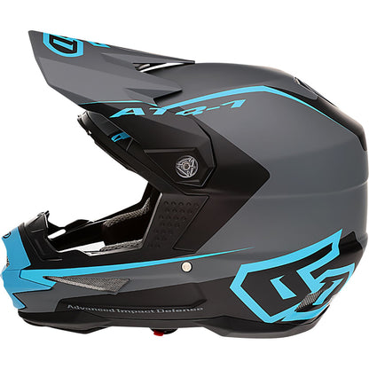 6D Helmets ATR-1 Helmet - Stealth - Cyan_1141440