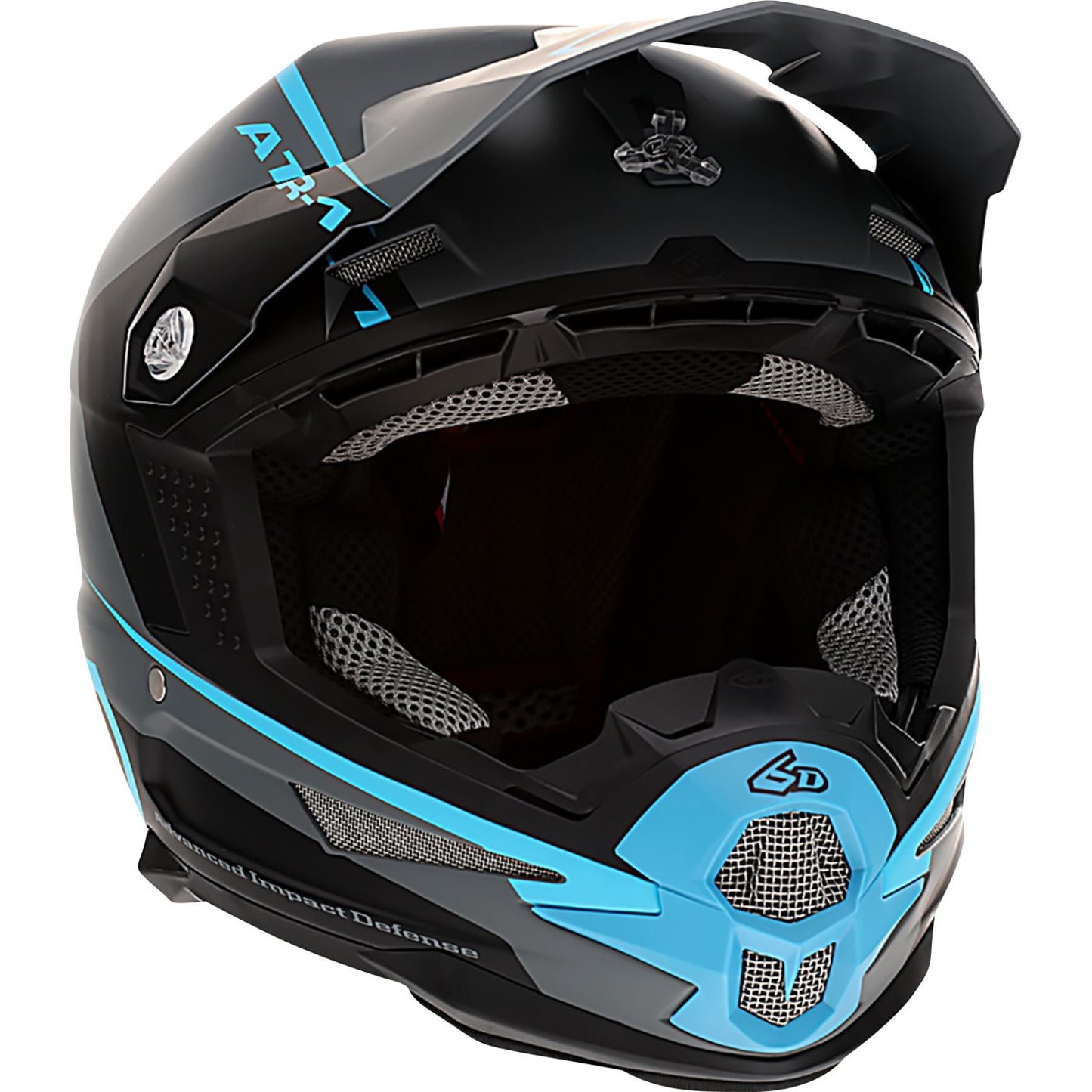 6D Helmets ATR-1 Helmet - Stealth - Cyan_1141441