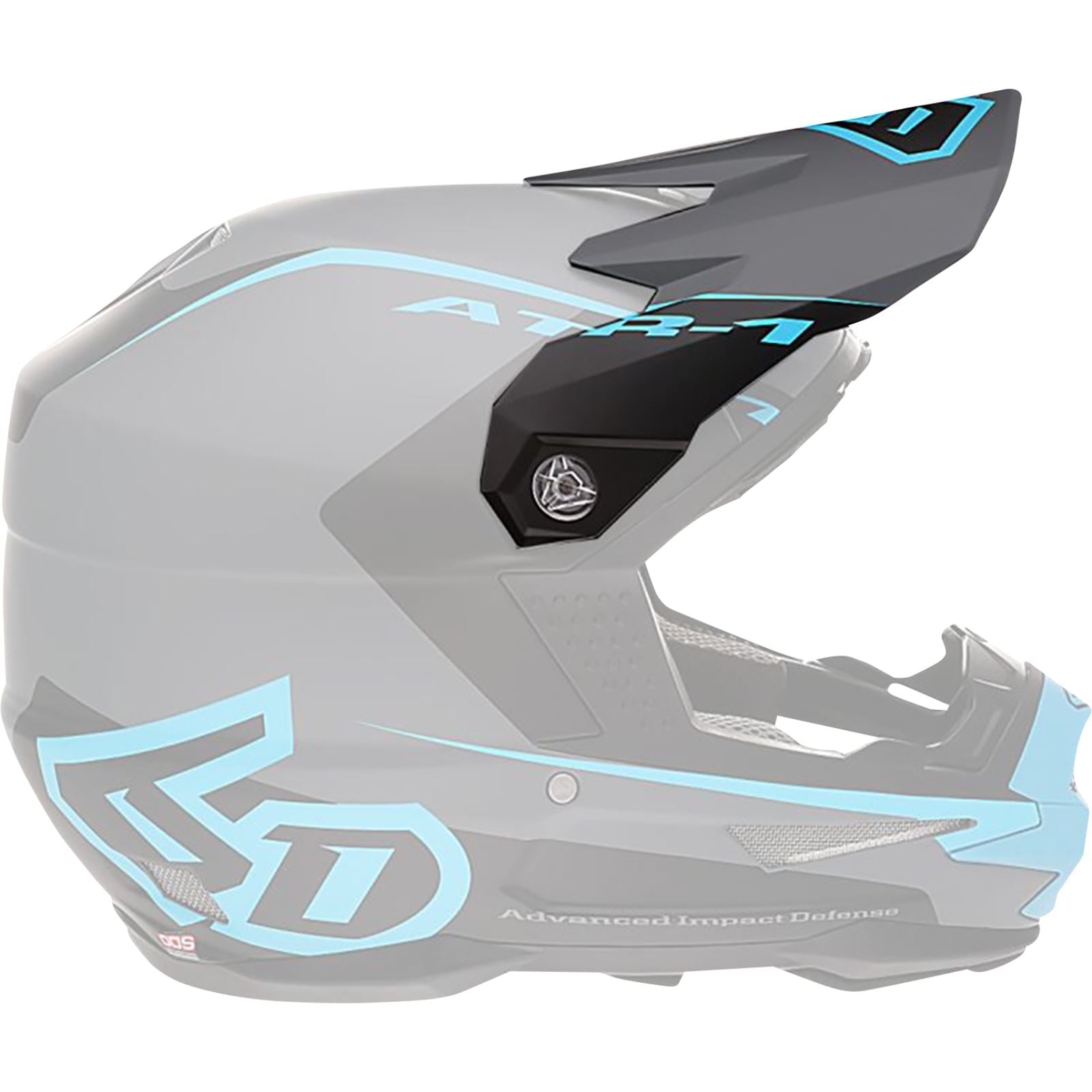 6D Helmets ATR-1 Visor - Stealth - Cyan [MPN: 72-3731]_1141954