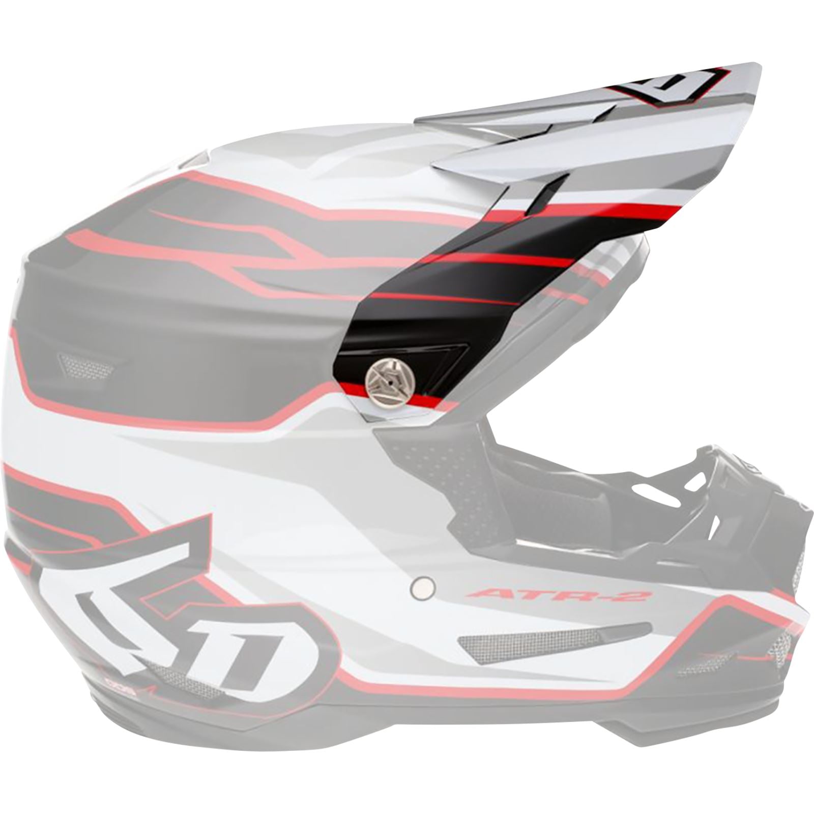 6D Helmets ATR-2 Visor - Phase - White/Red/Black [MPN: 72-6099]_1141962