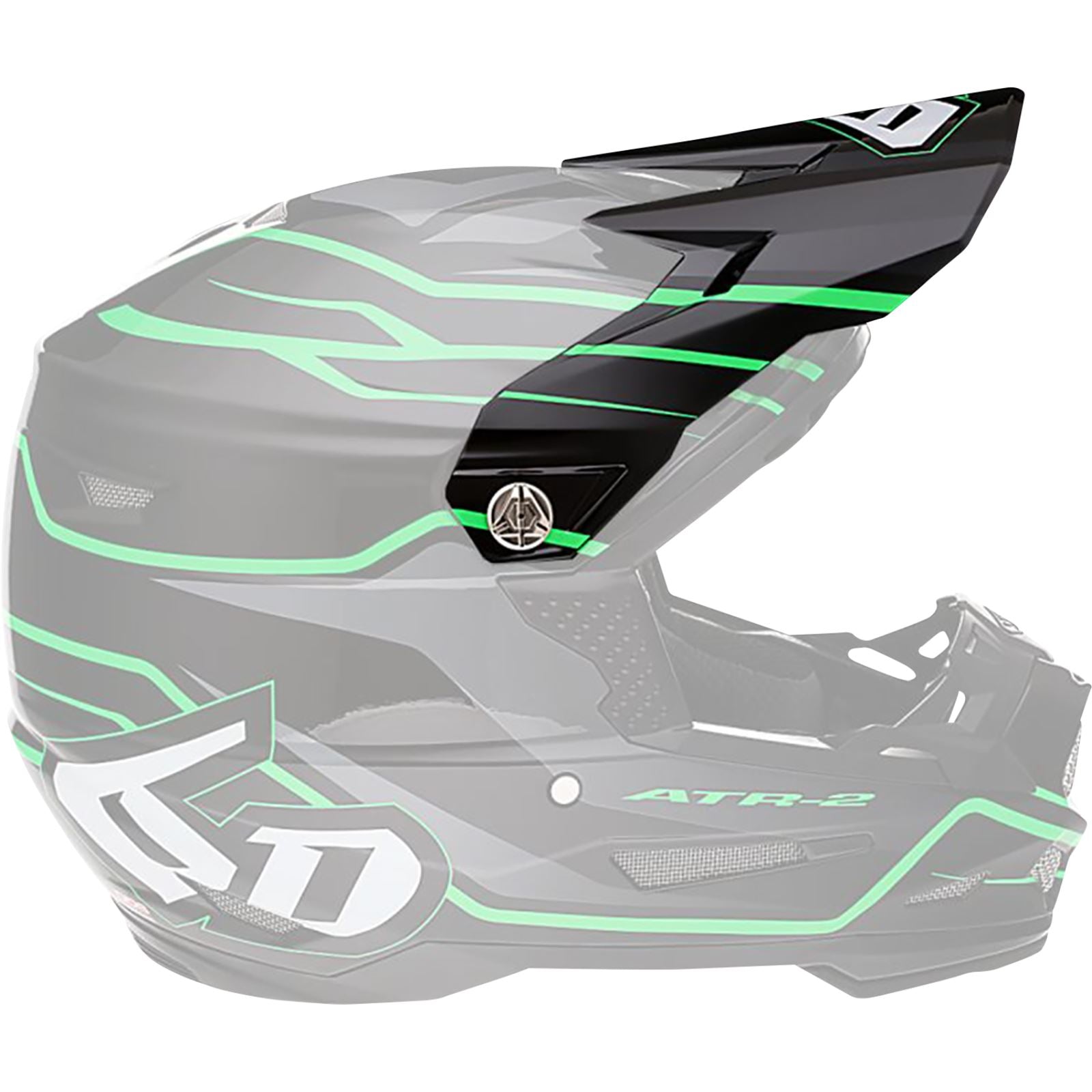 6D Helmets ATR-2 Visor - Phase - Black/Green [MPN: 72-6101]_1141964