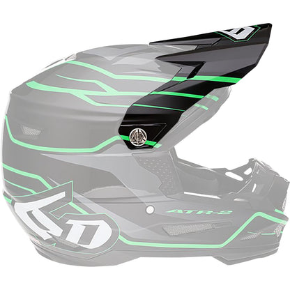 6D Helmets ATR-2 Visor - Phase - Black/Green [MPN: 72-6101]_1141964