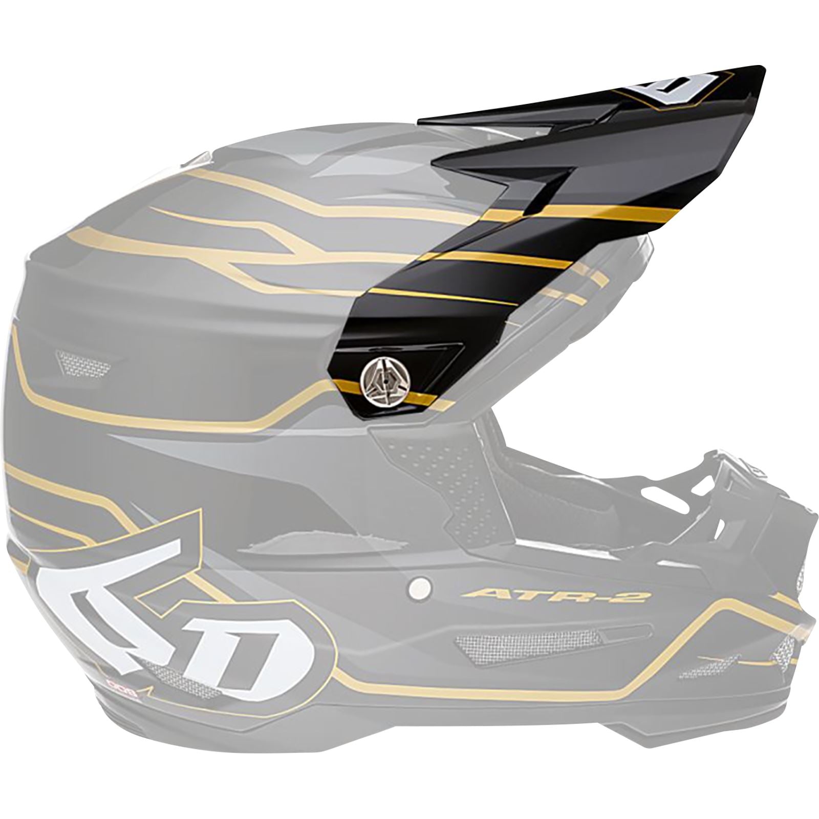 6D Helmets ATR-2 Visor - Phase - Black/Gold [MPN: 72-6102]_1141965