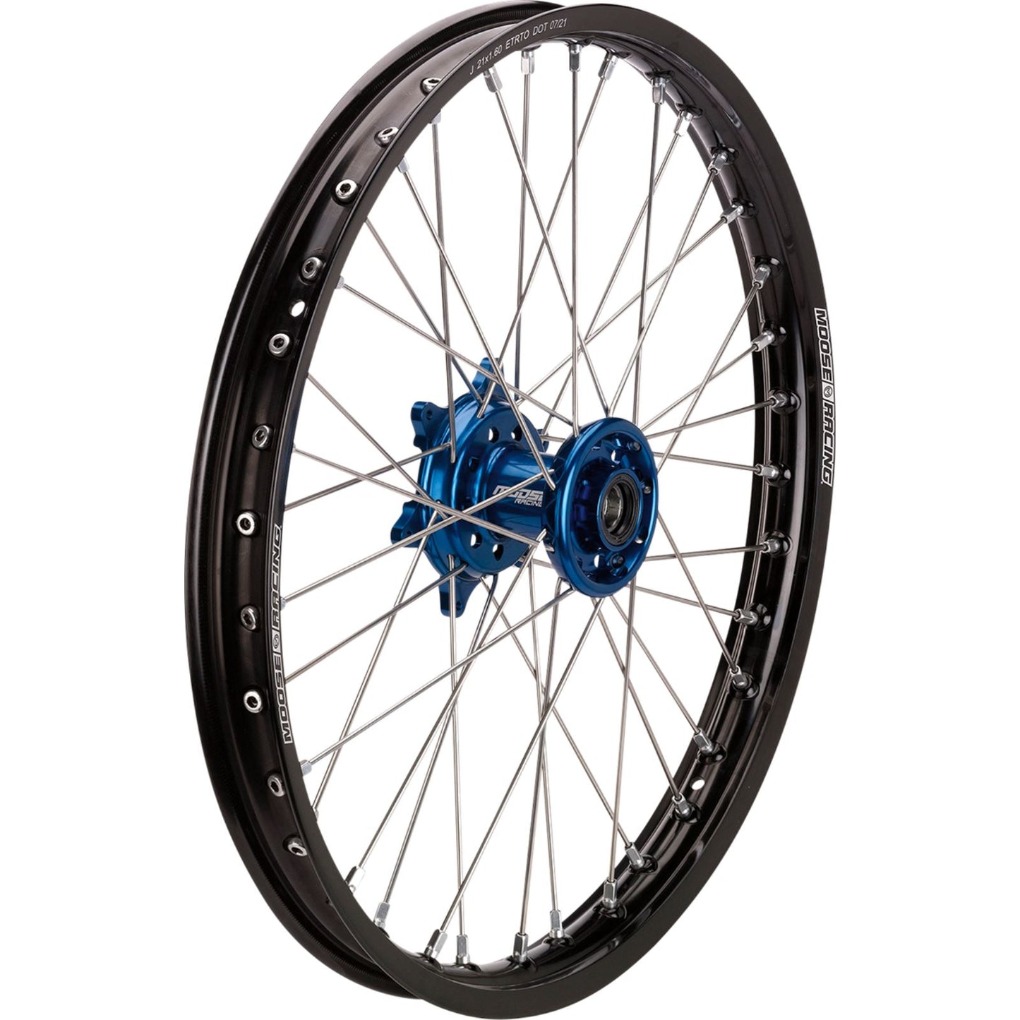 Moose Offroad Wheel Assembly - SX-1 - Complete - Front - Black/Blue Hub - 17x1.4 YF-14017-BKBU_1142050