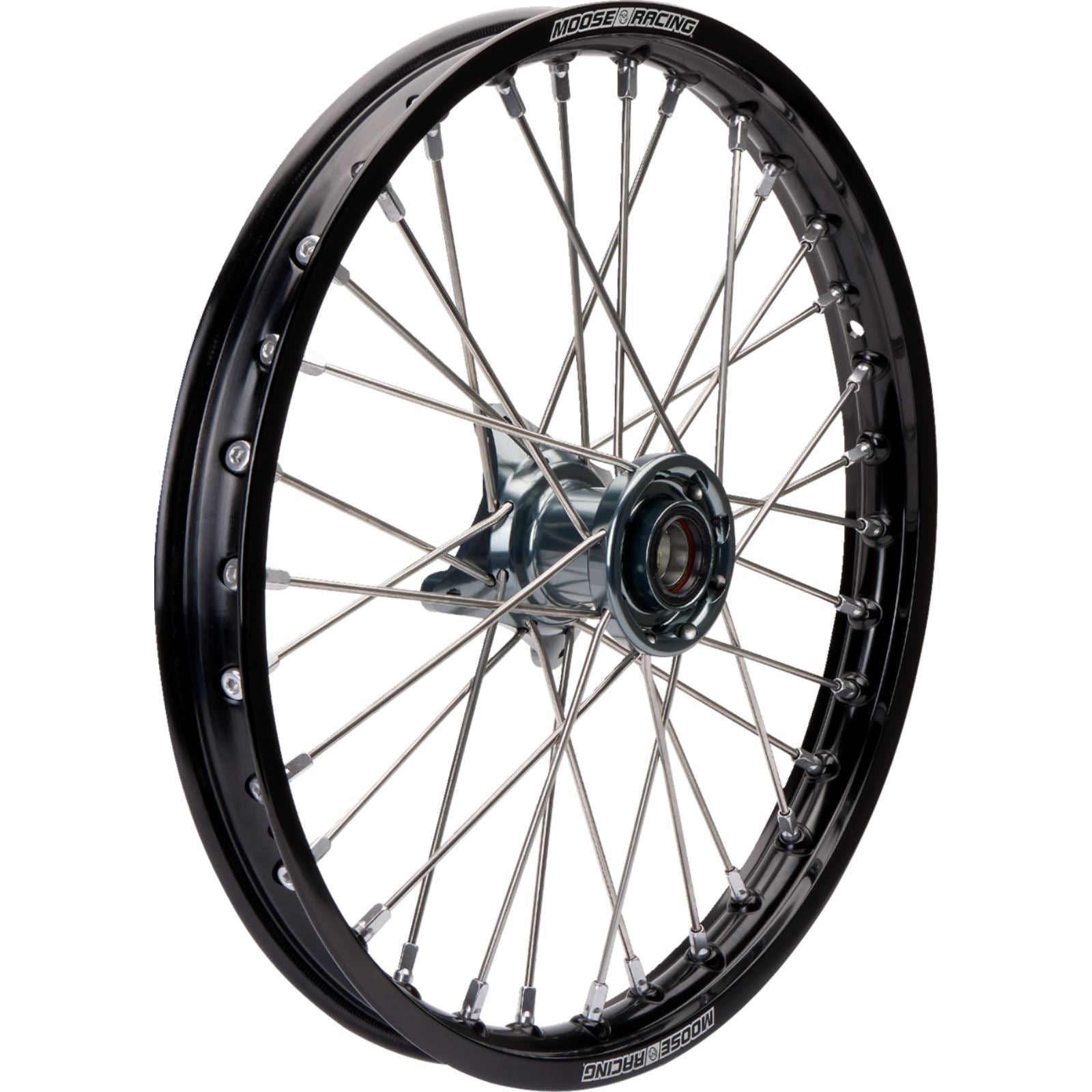 Moose Offroad Wheel Assembly - SX-1 - Complete - Front - Black/Gray Hub - 17x1.4 MF-14017-BKGY_1362740