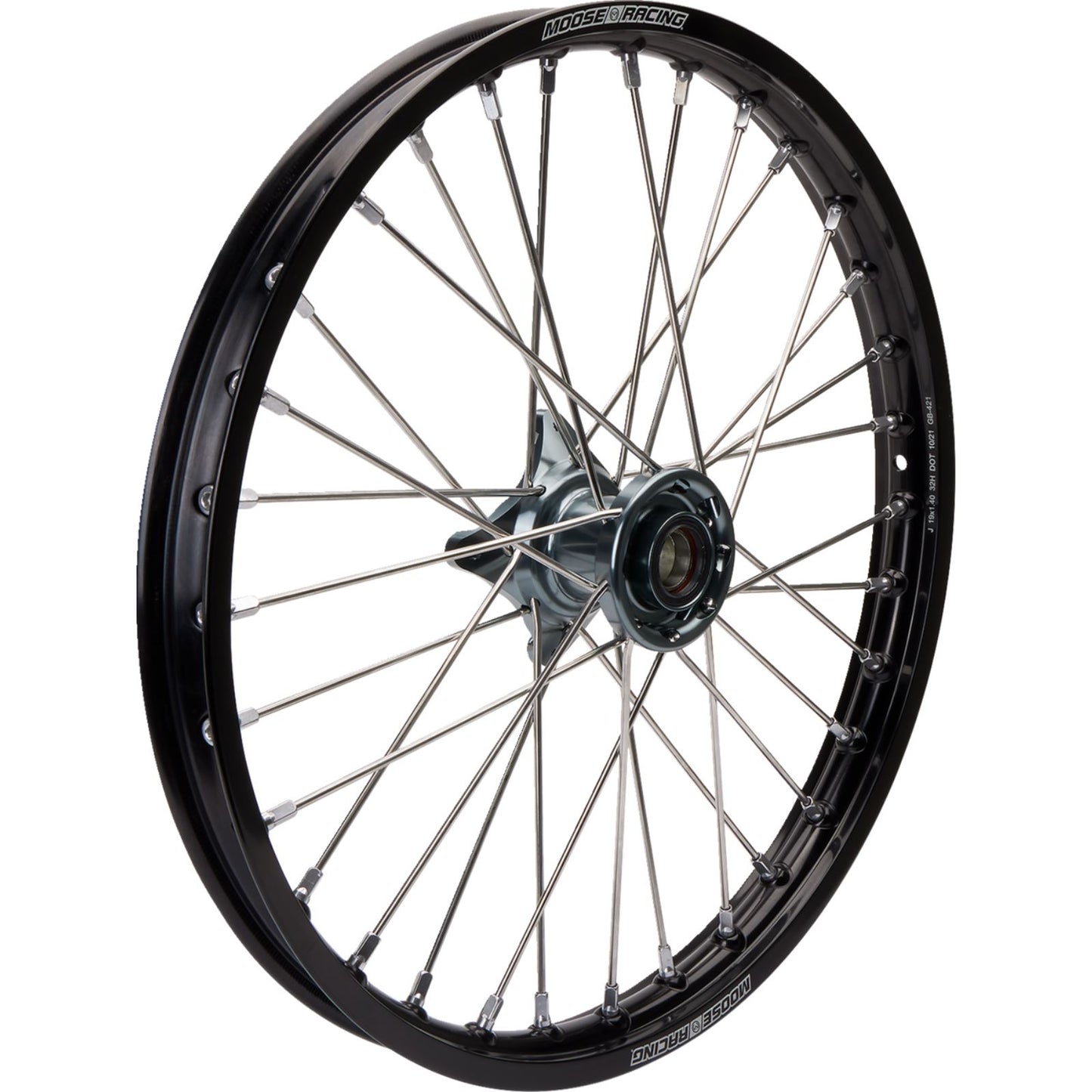 Moose Offroad Wheel Assembly - SX-1 - Complete - Front - Black/Gray Hub - 19x1.4 MF-14019-BKGY_1362741