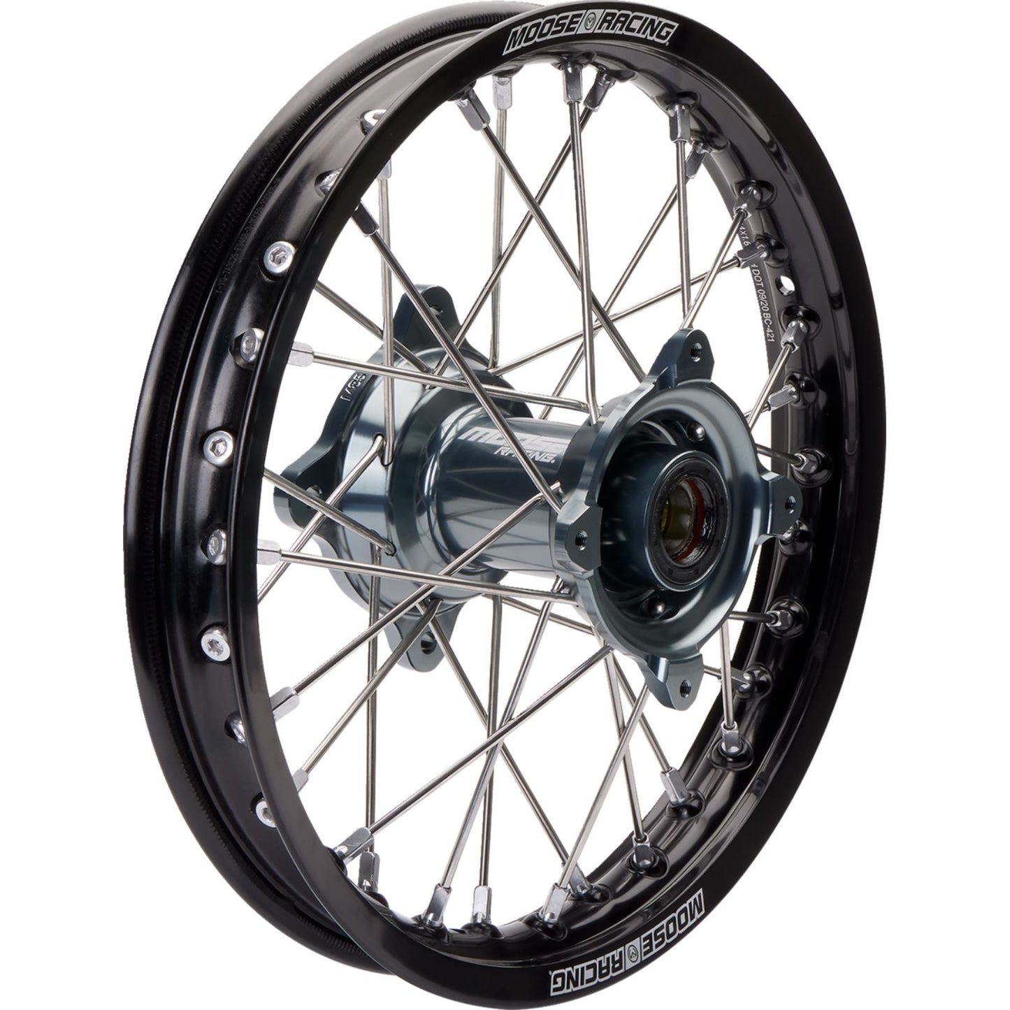 Moose Offroad Wheel Assembly - SX-1 - Complete - Rear - Black/Gray Hub - 14x1.6 MR-16014-BKGY_1362742