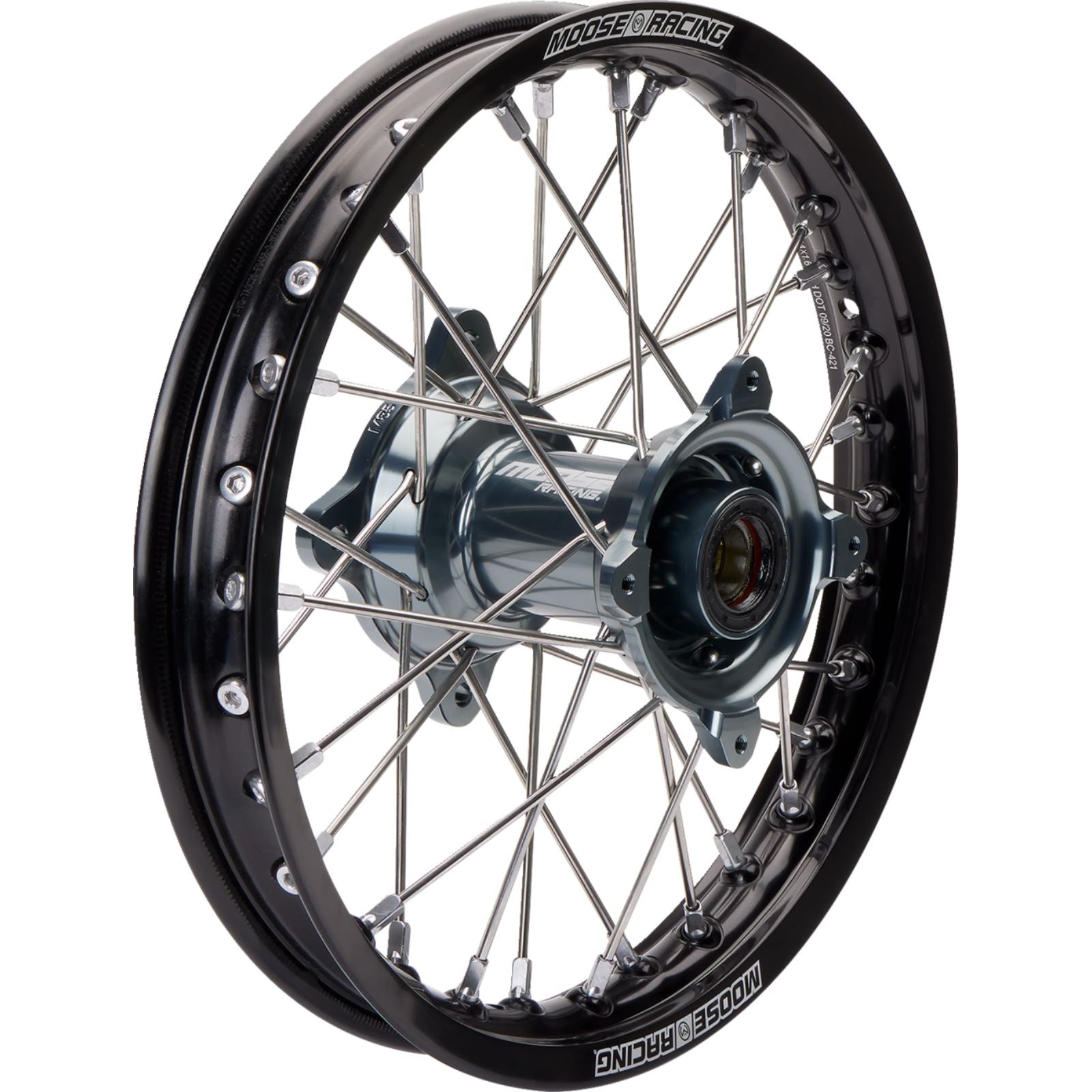 Moose Offroad Wheel Assembly - SX-1 - Complete - Rear - Black/Gray Hub - 14x1.6 MR-16014-BKGY_1362742