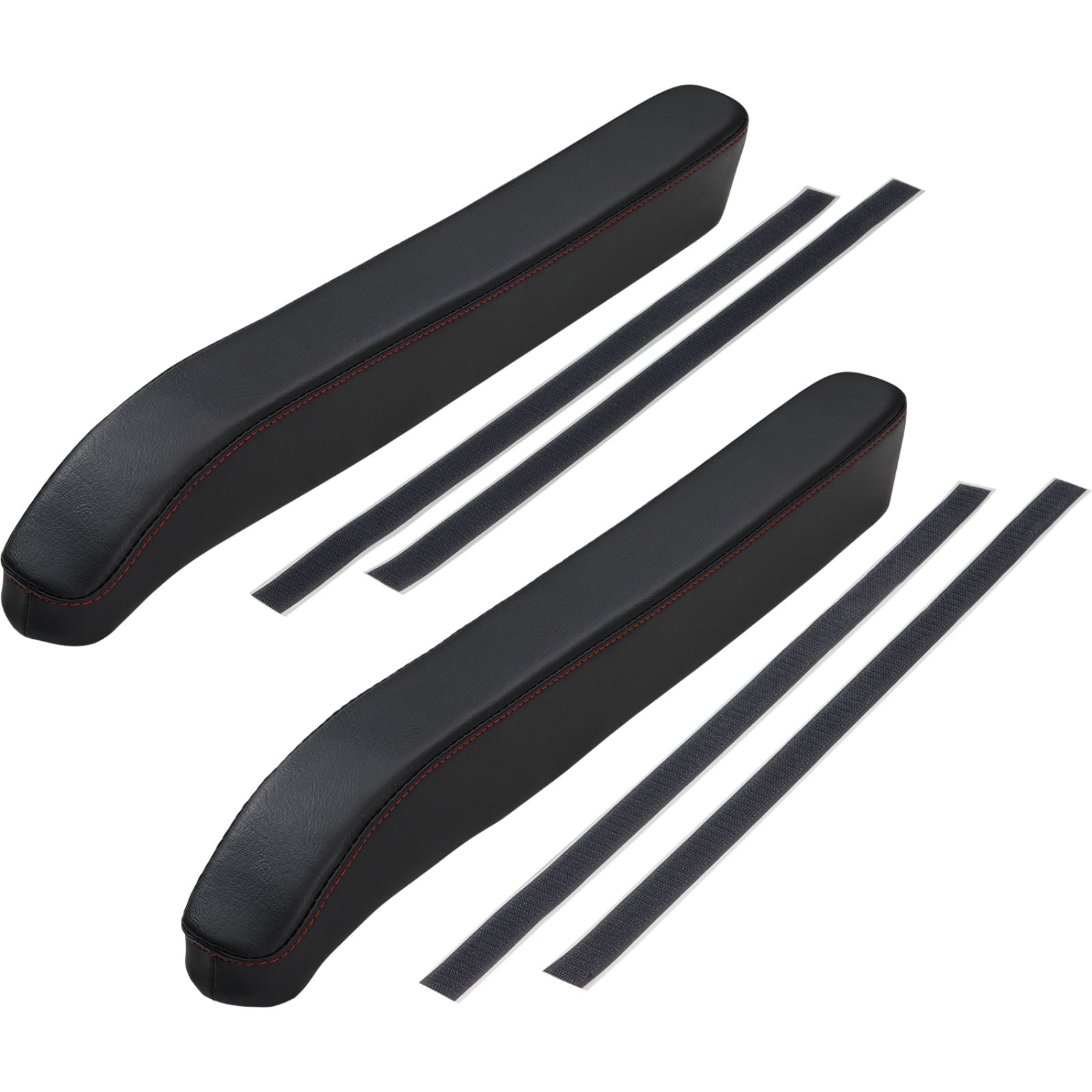 Show Chrome Armrest Pads Black with Red Stitching for Polaris Slingshot H44-1RED_1147066