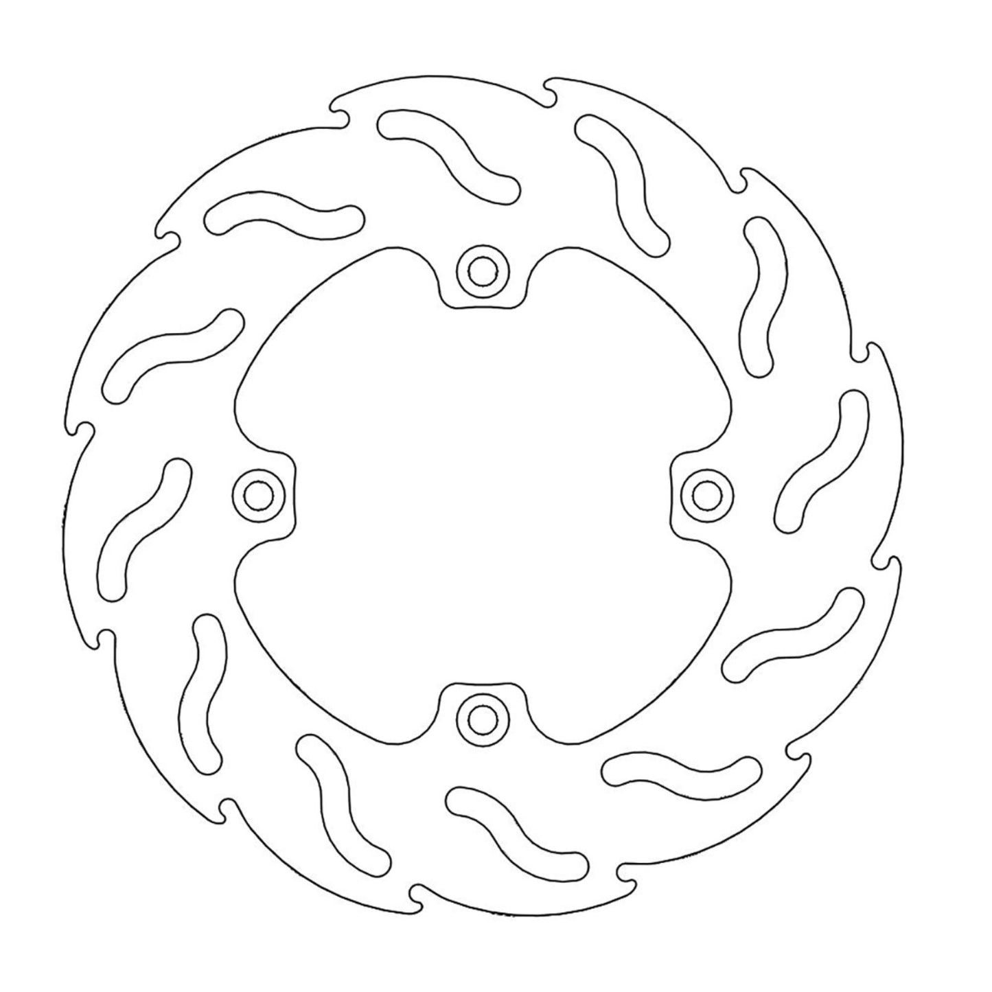 Moto-Master Brake Rotor - Rear - Flame [MPN: 110224-PU]_1145363