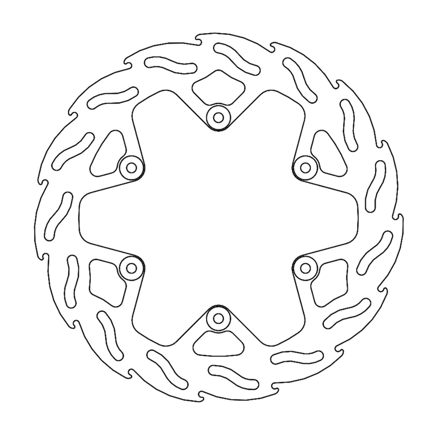 Moto-Master Brake Rotor - Rear - Flame [MPN: 110227-PU]_1145334