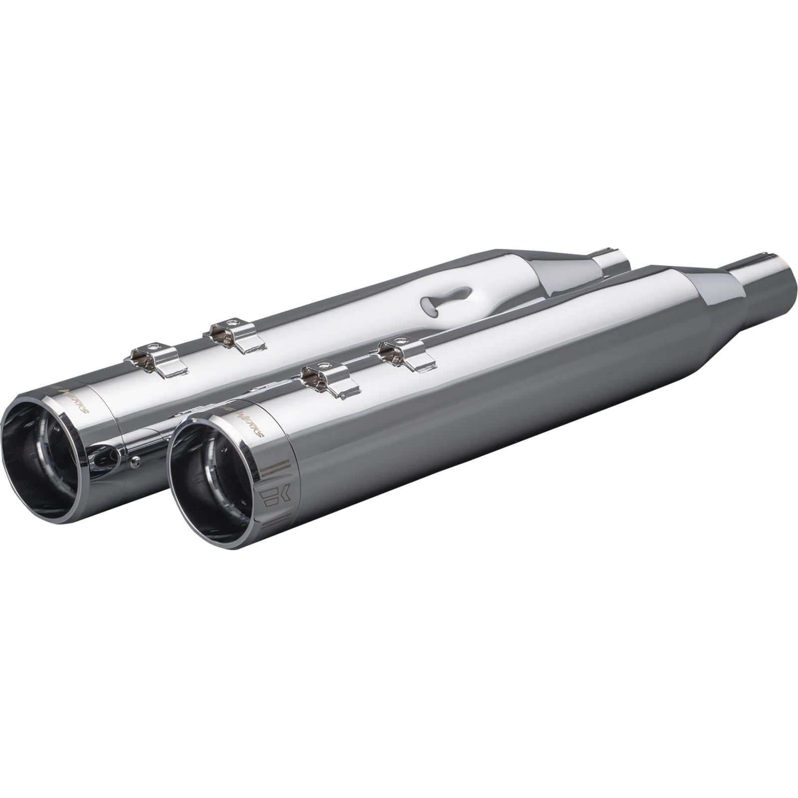 Khrome Werks HP-Plus 4-1/2" Slip-On Mufflers - Chrome Klassic Tip [MPN: 202975]_1148463