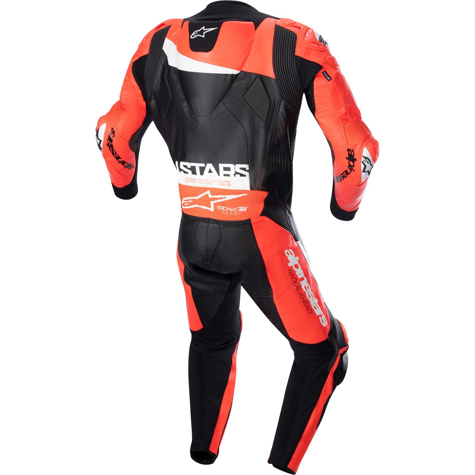 Alpinestars GP Plus v4 Leather Suit - Black/Red Fluo/White - US 44 / EU 54 [MPN: 3150523132154]_1152046