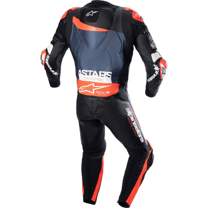 Alpinestars GP Plus v4 Leather Suit - Black/Red Fluo/Blue - US 40 / EU 50 [MPN: 3150523135750]_1152054