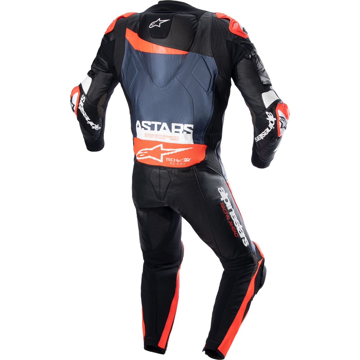 Alpinestars GP Plus v4 Leather Suit - Black/Red Fluo/Blue - US 46 / EU 56 [MPN: 3150523135756]_1152060