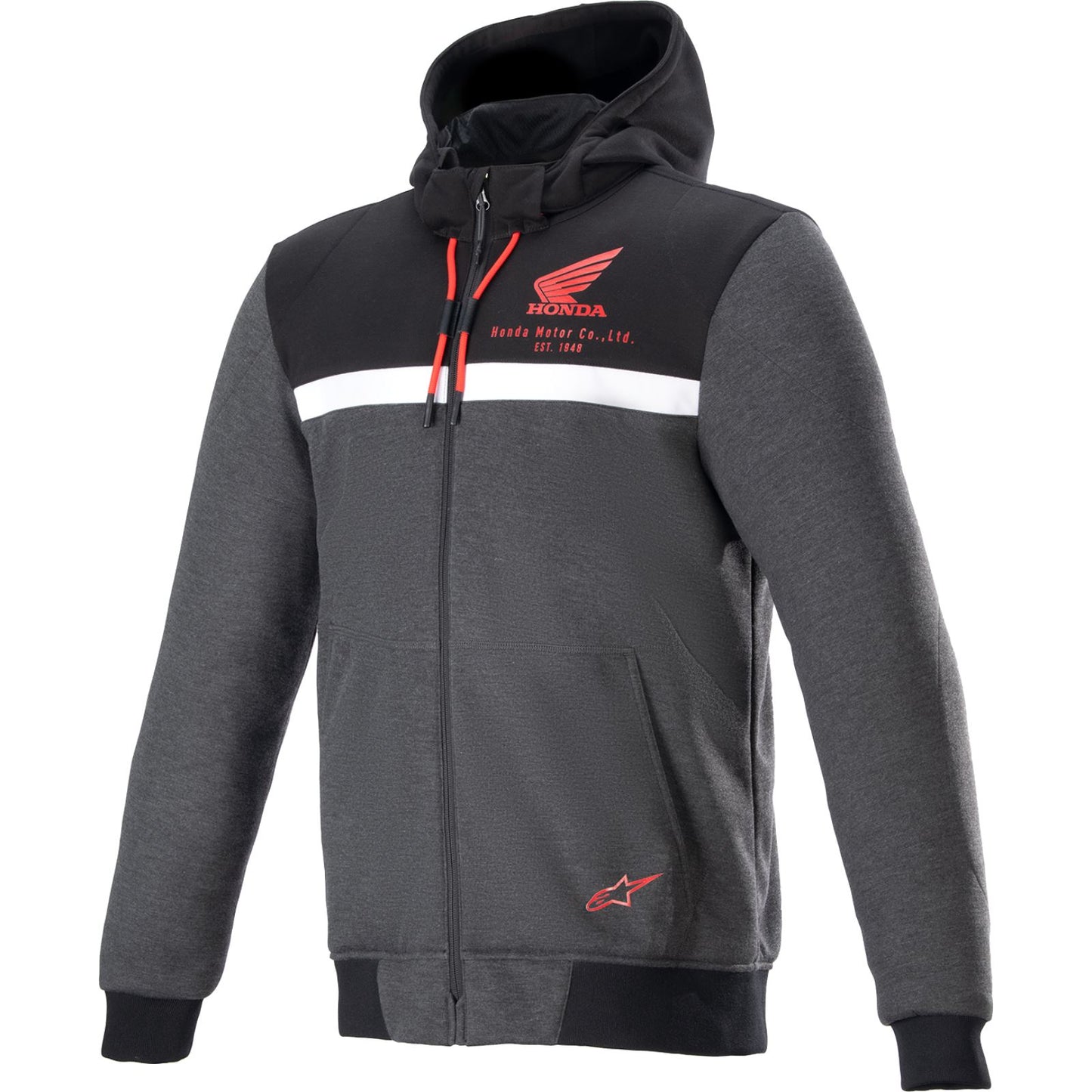 Alpinestars Honda Chrome Street Hoodie - Black/Gray/Red - Small [MPN: 4201323-1908-S]_1152360
