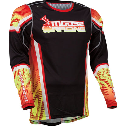 Moose Offroad Agroid Motorcycle Race Jersey - Red/Yellow/Black_1143139