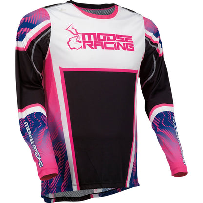 Moose Offroad Agroid Motorcycle Race Jersey - Pink/Purple/Black_1143107