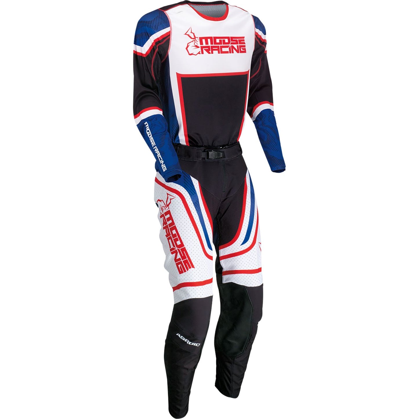 Moose Offroad Agroid Motorcycle Race Jersey - Red/White/Blue/Black _1143172