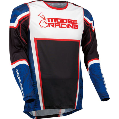 Agroid Motorcycle Race Jersey - Red/White/Blue/Black - XL_1143183