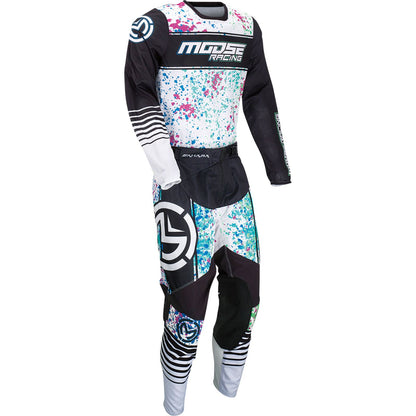 Sahara Motorcycle Race Jersey - Black/White - Medium_1143224