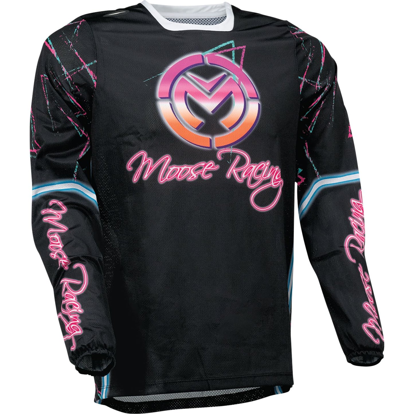 Moose Offroad Sahara Motorcycle Race Jersey - Pink/Black_1143212