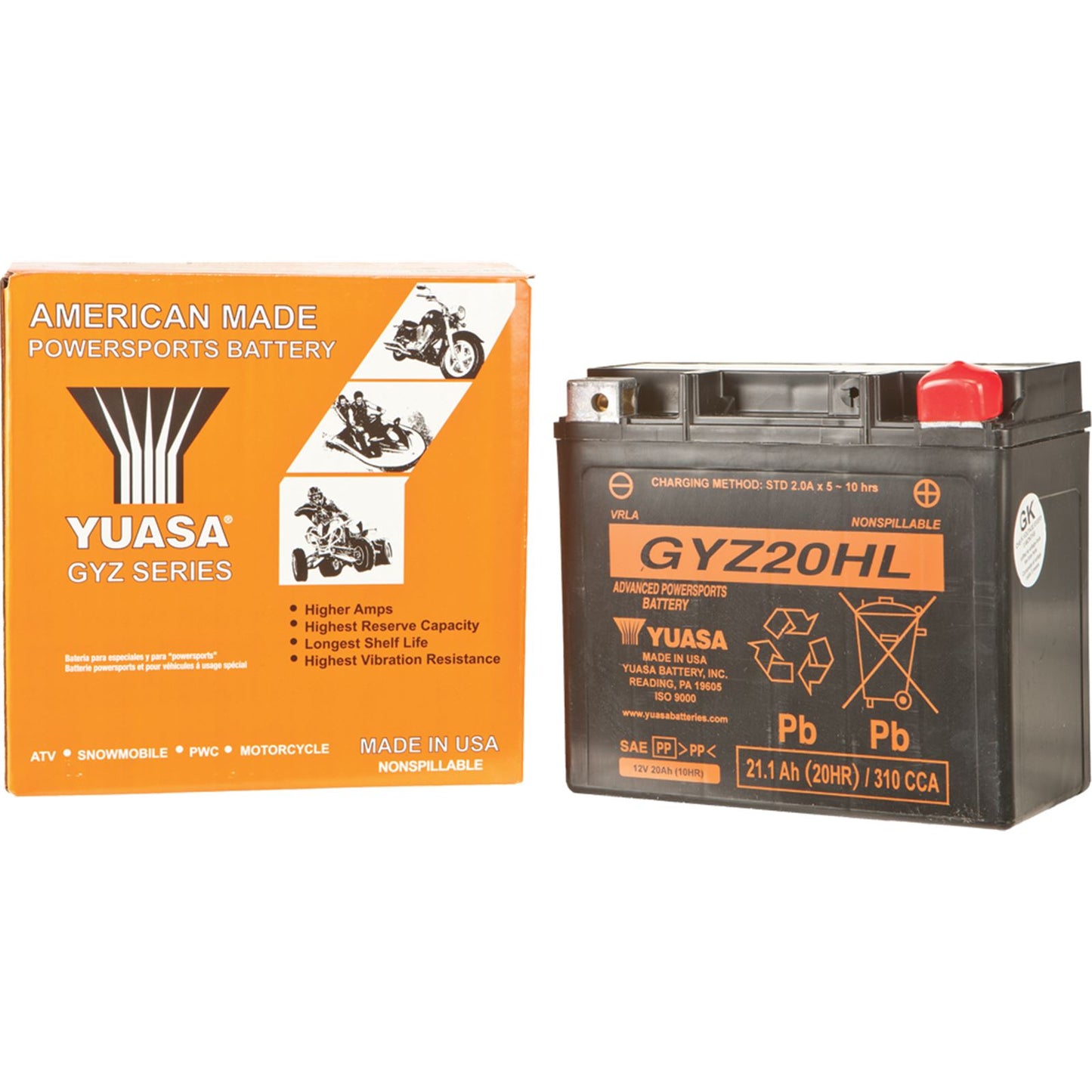 Yuasa Battery GYZ20HL Sealed Factory Activated YUAM720GH_195572