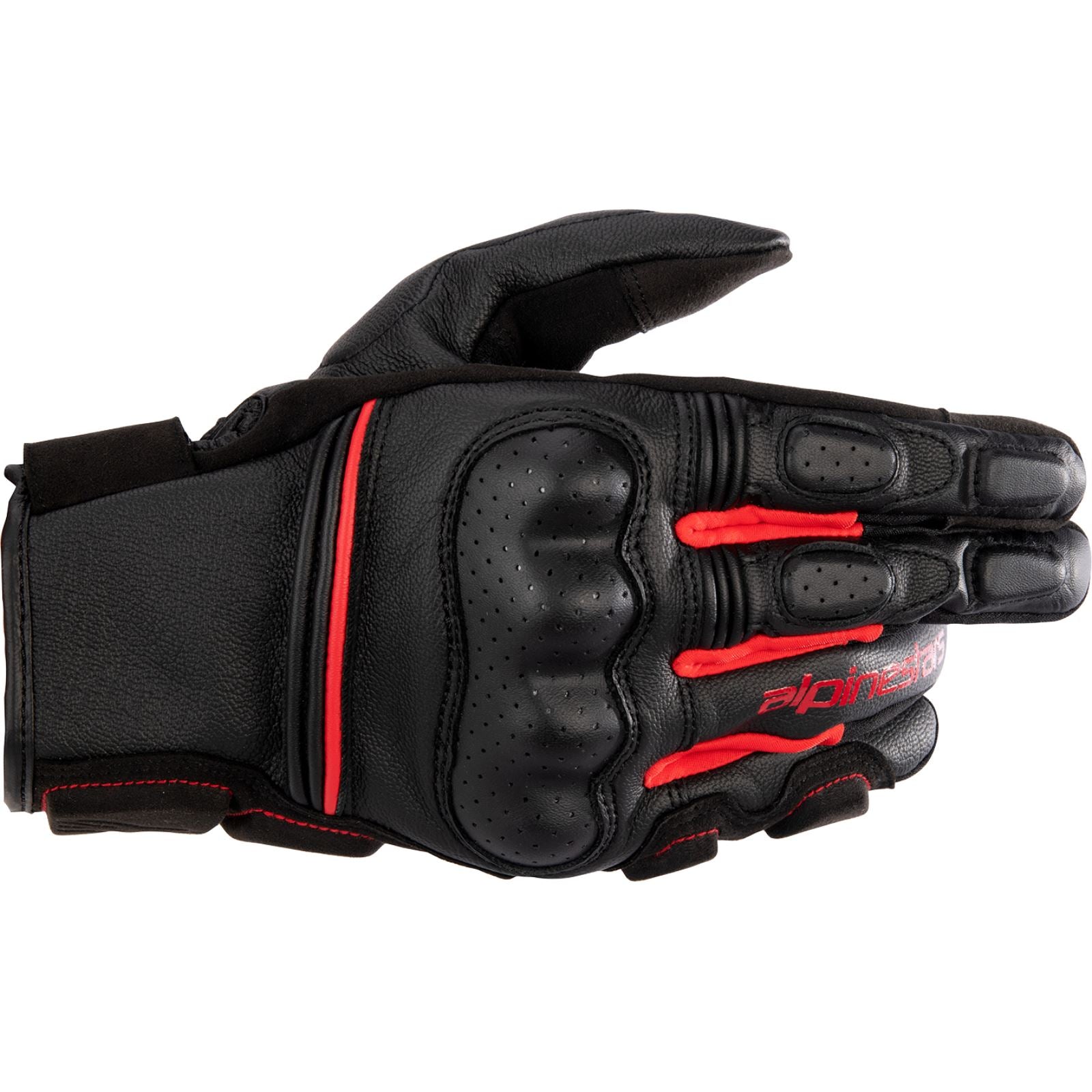 Alpinestars Phenom Leather Riding Gloves - Black/Red_1152689