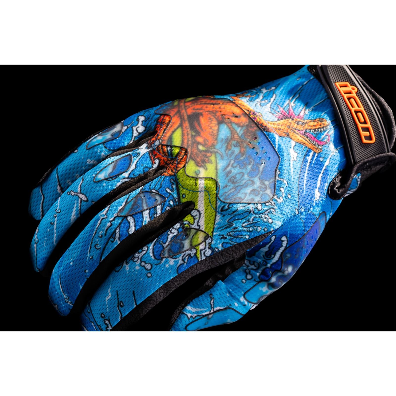 Icon Hooligan™ Dino Fury Gloves - Blue_1152802