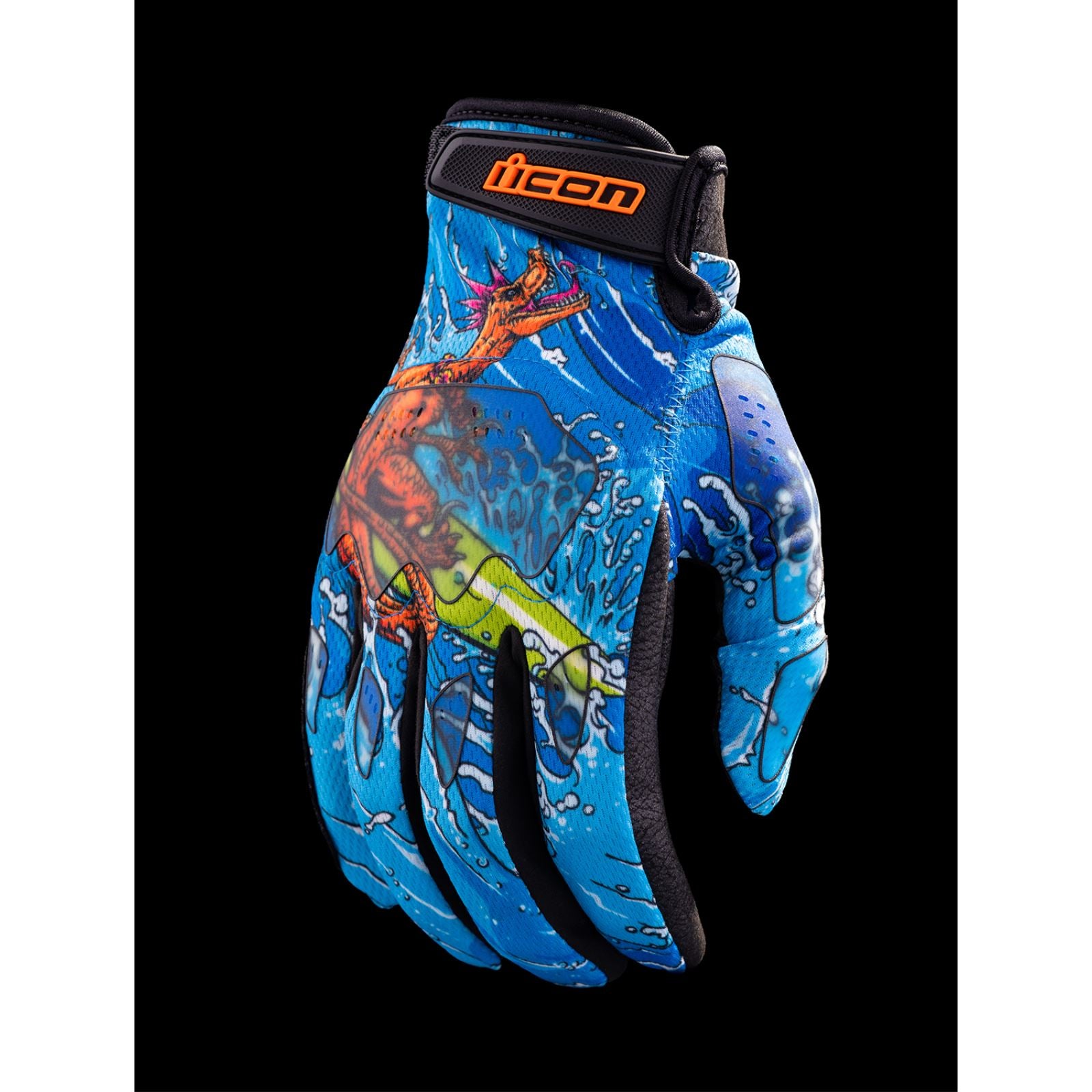 Hooligan™ Dino Fury Gloves - Blue - 2XL_1152814