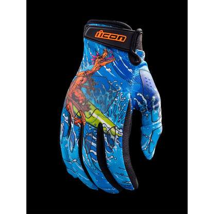Hooligan™ Dino Fury Gloves - Blue - 2XL_1152814