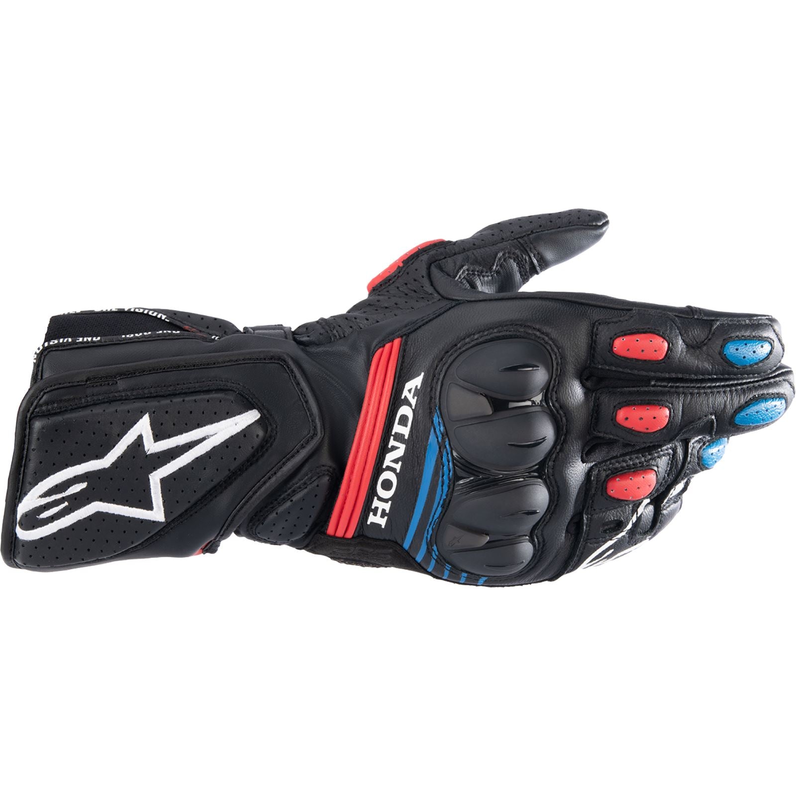 Alpinestars Honda SP-8 v3 Riding Gloves - Black/Red/Blue - 3XL [MPN: 3558423-1317-3X]_1152791