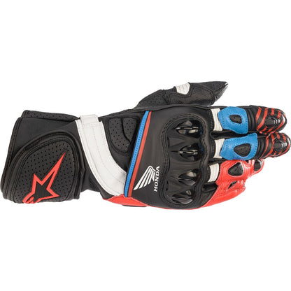 Alpinestars Honda GP Plus R v2 Riding Gloves - Black/Bright Red/Blue - 2XL [MPN: 3556321-1317-2X]_1152833