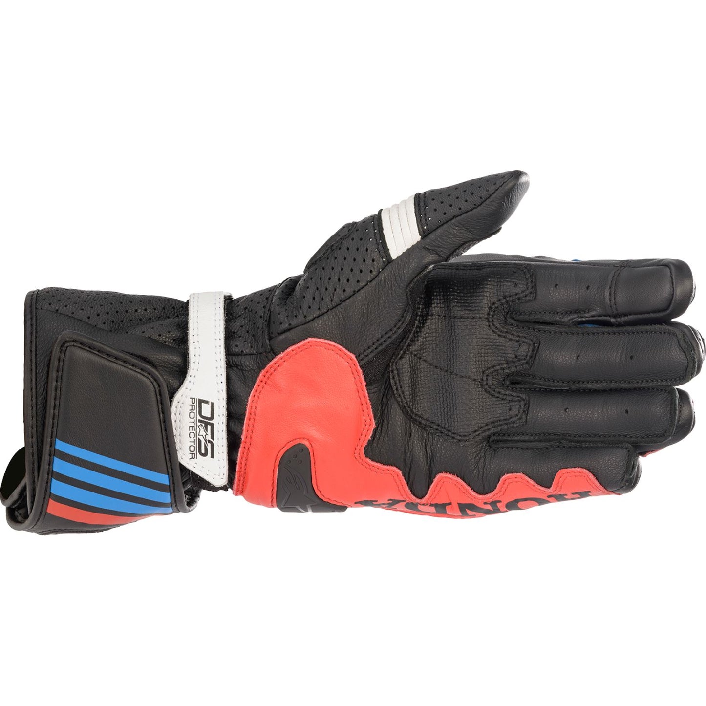 Alpinestars Honda GP Plus R v2 Riding Gloves - Black/Bright Red/Blue - 3XL [MPN: 3556321-1317-3X]_1152836