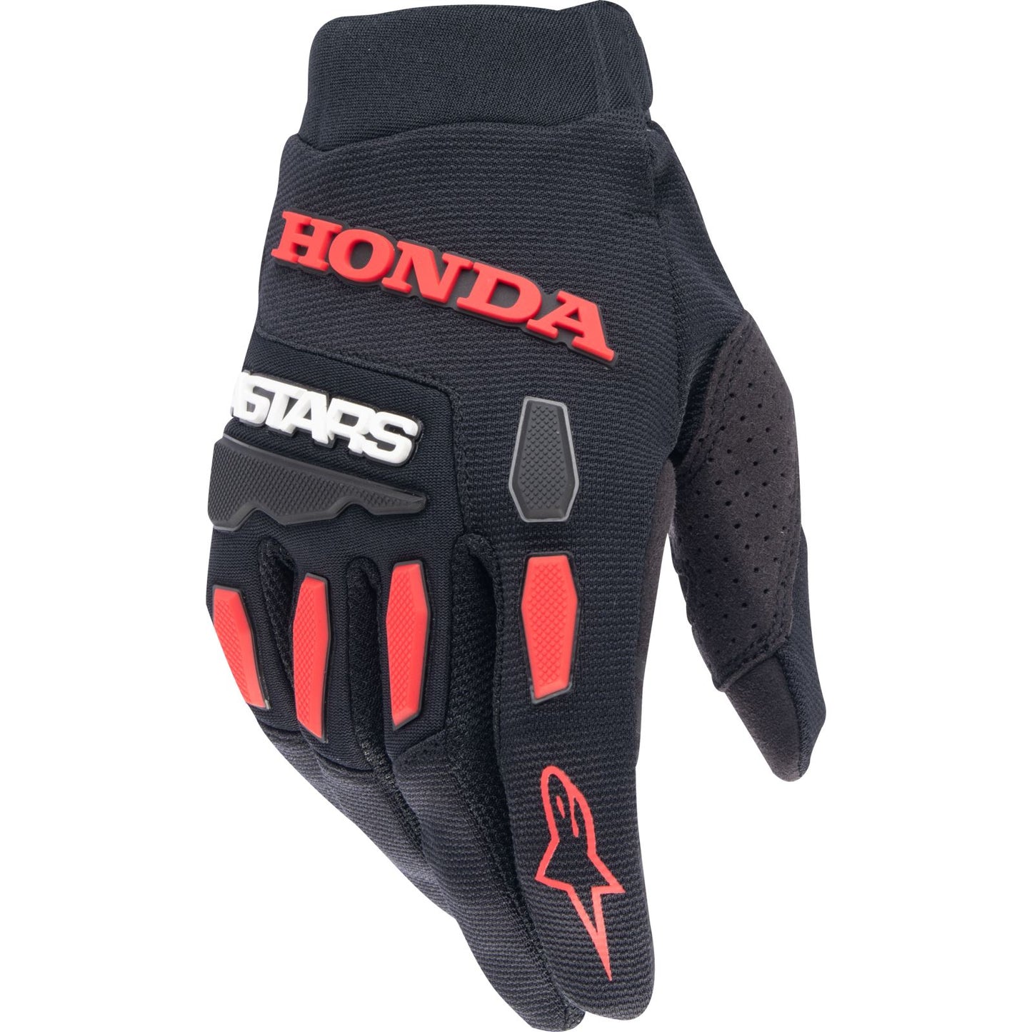 Alpinestars Honda Full Bore Gloves - Black/Bright Red_1367527