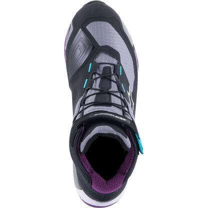 Alpinestars Stella CR-X Drystar® Shoes - Black/Gray/Teal/Purple - US 9.5 [MPN: 2611523137095]_1153338
