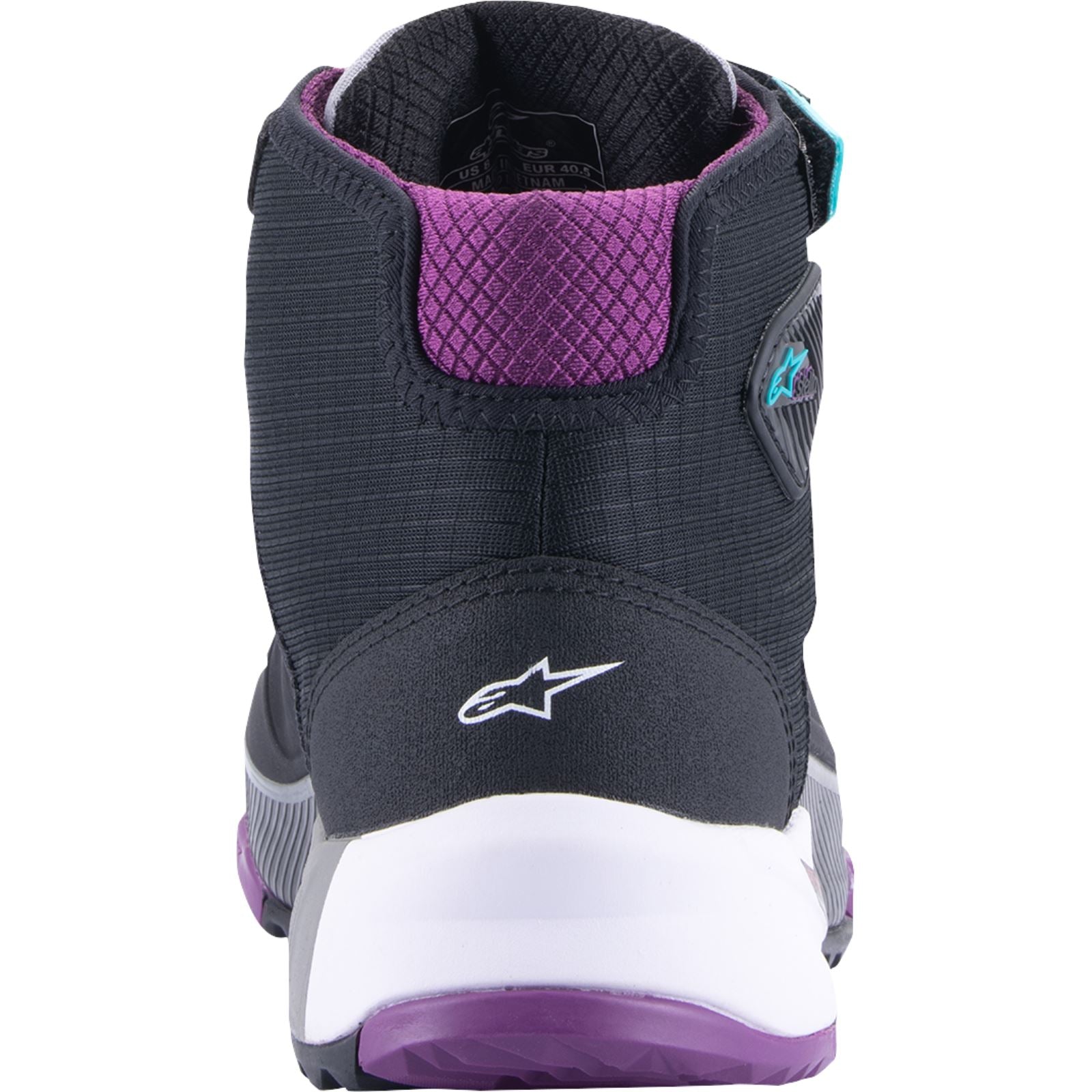 Alpinestars Stella CR-X Drystar® Shoes - Black/Gray/Teal/Purple - US 9.5 [MPN: 2611523137095]_1153337