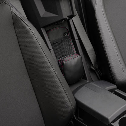 Show Chrome Center Console Kaliber Organizer - Black with Red Stitching H44-3RED_1145366