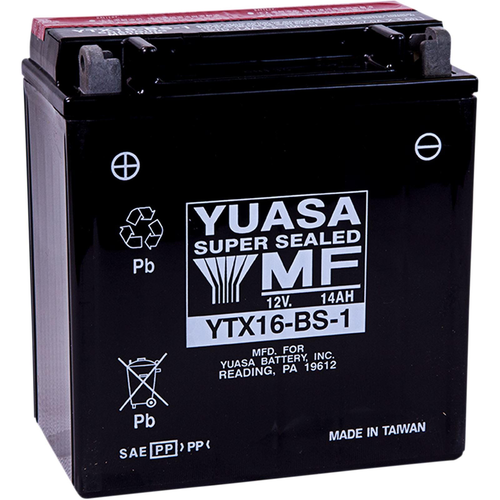 Yuasa Battery YTX16-BS-1 Maintenance Free YUAM32X61_501540