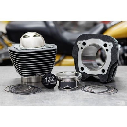 S&S Cycle 132" Big-Bore Kit - 4.5" Stroke - Black Granite/Highlighted - M8 [MPN: 910-0847]_1464069