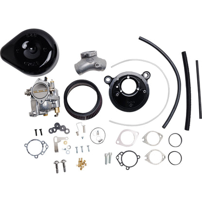 S&S Cycle Carburetor E and Stealth Air Kit - Black - Big Twin '84-'99 110-0146_1146746