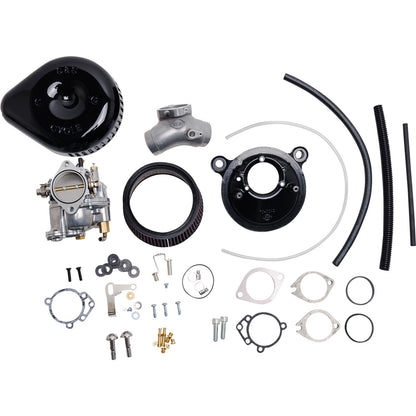 S&S Cycle Carburetor G and Stealth Air Kit - Black - Big Twin '84-'99 110-0148_1146742