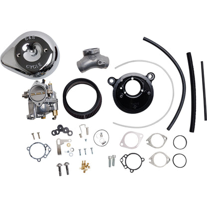 S&S Cycle Carburetor E and Stealth Air Kit - Chrome - Big Twin '99-'05 110-0149_1146740