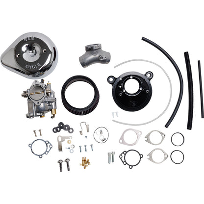 S&S Cycle Carburetor E and Stealth Air Kit - Chrome - Big Twin '06 110-0151_1146736