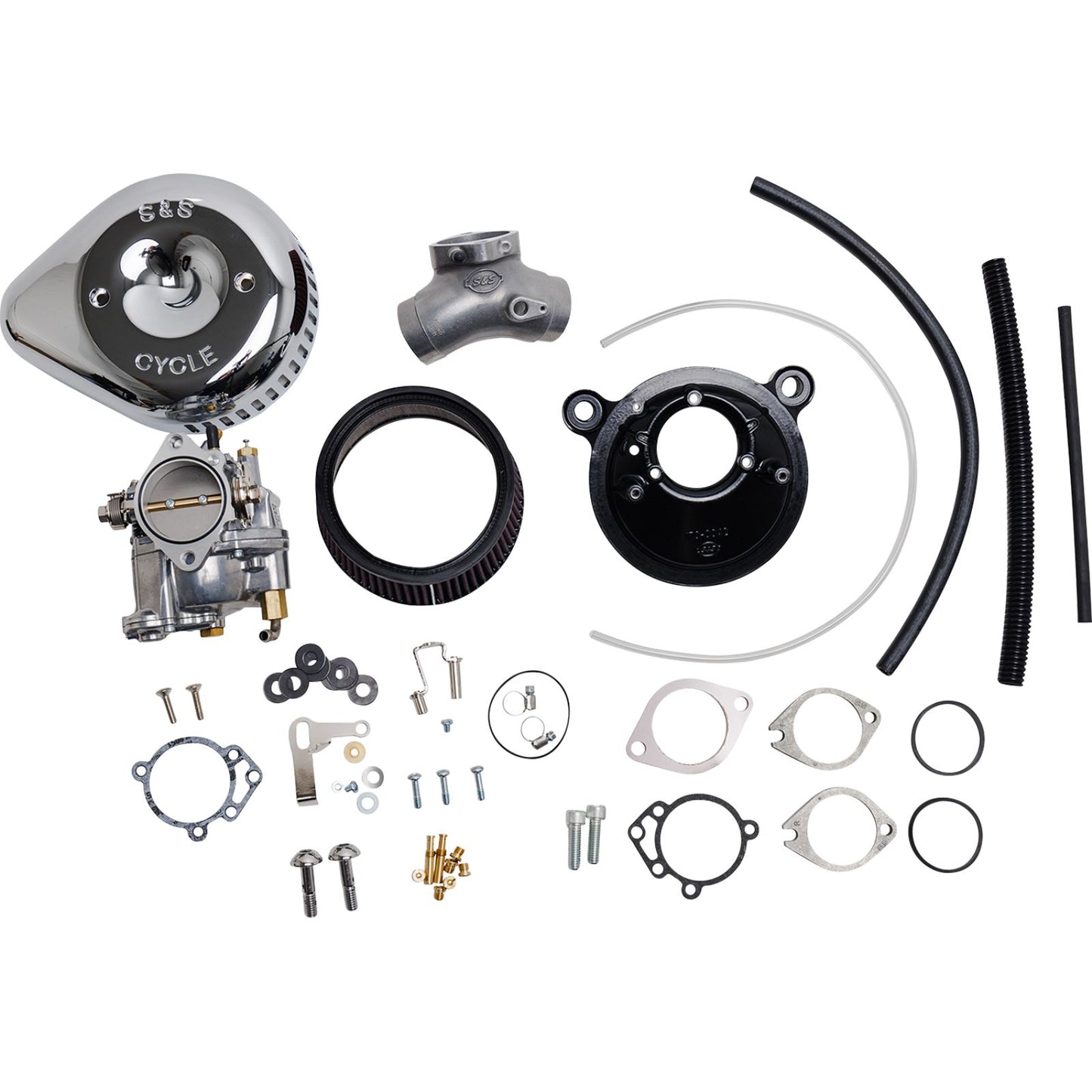 S&S Cycle Carburetor G and Stealth Air Kit - Chrome - Big Twin '06 110-0152_1146734