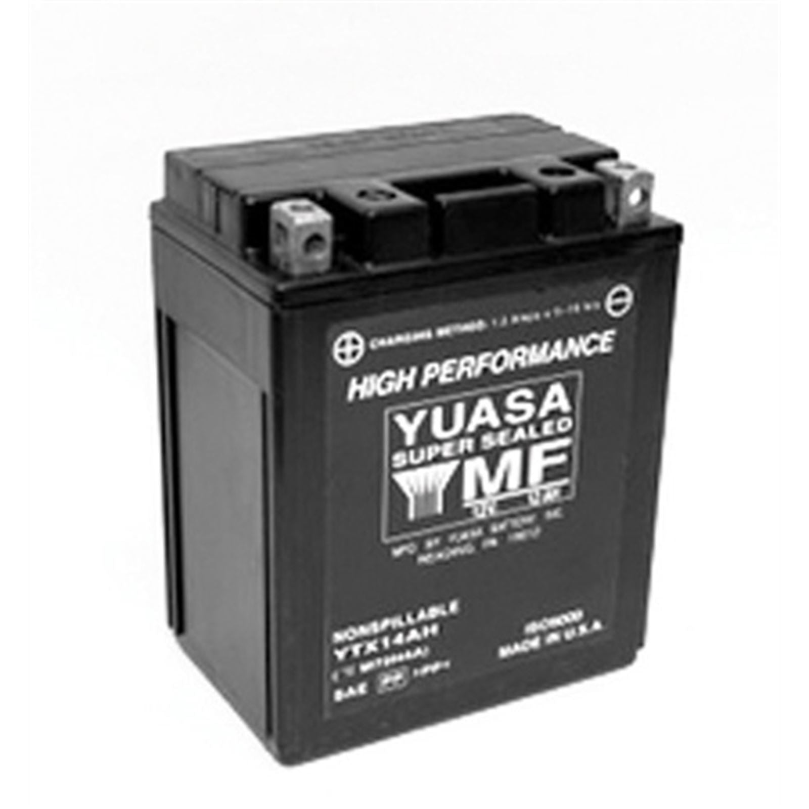 Yuasa Battery YTX14AH Sealed Factory Activated YUAM72H4A_591004