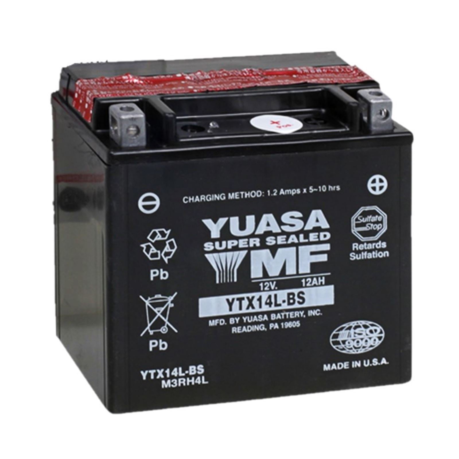 Yuasa Battery YTX14L-BS Maintenance Free YUAM3RH4L_1513388
