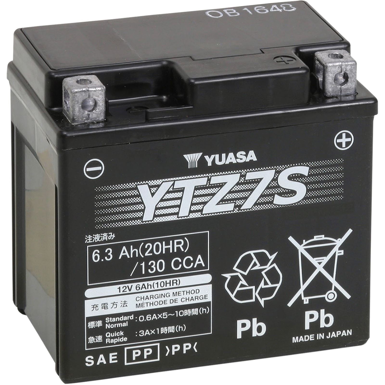 Yuasa Battery YTZ7S Sealed Factory Activated YUAM727ZS_501558